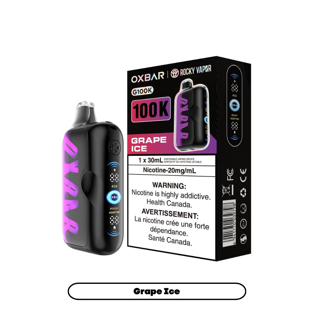 OXBAR Rocky Vapor G100K Disposable Vape Grape Ice